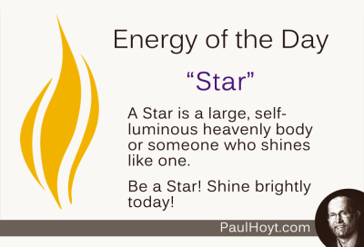 It is great to support others in their magnificence and applaud them when they are being a Star. So be one today! If you listen, you can hear me clapping and hooting and hollering from across the country!