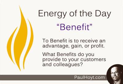 Paul Hoyt Energy of the Day - Benefit 2014-11-14