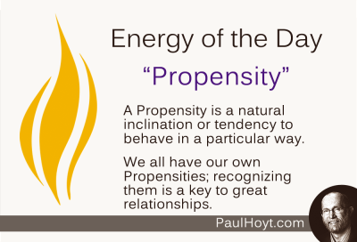 Paul Hoyt Energy of the Day - Propensity 2014-11-12