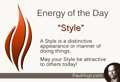 Paul Hoyt Energy of the Day - Style 2015-03-21