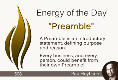 Paul Hoyt Energy of the Day - Preamble 2015-04-13