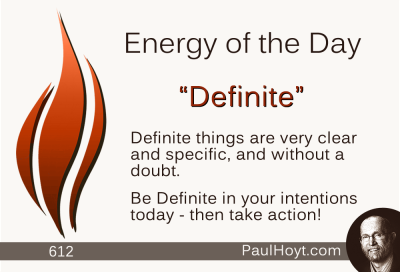 Paul Hoyt Energy of the Day - Definite 2015-07-26
