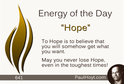 Paul Hoyt Energy of the Day - Hope 2015-08-24