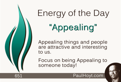 Paul Hoyt Energy of the Day - Appealing 2015-09-03