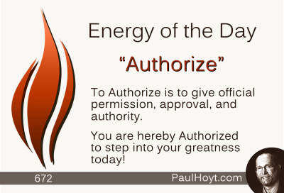Paul Hoyt Energy of the Day - Authorize 2015-09-24
