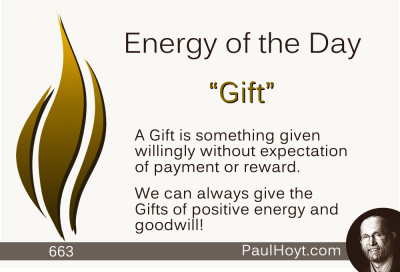 Paul Hoyt Energy of the Day - Gift 2015-09-15