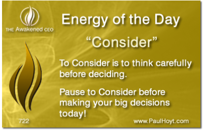 Paul Hoyt Energy of the Day - Consider 2015-11-13
