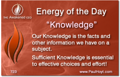 Paul Hoyt Energy of the Day - Knowledge 2015-11-14
