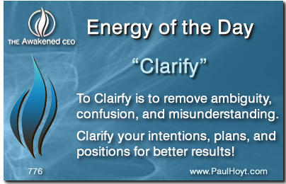 Paul Hoyt Energy of the Day - Clarify 2016-01-06