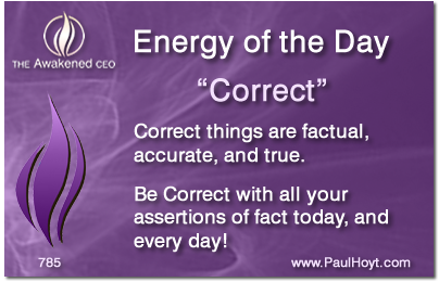 Paul Hoyt Energy of the Day - Correct 2016-01-15