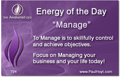 Paul Hoyt Energy of the Day - Manage 2016-01-24