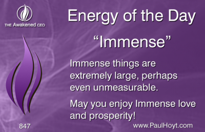 Paul Hoyt Energy of the Day - Immense 2016-03-17