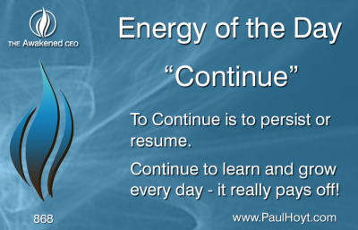 Paul Hoyt Energy of the Day - Continue 2016-04-07