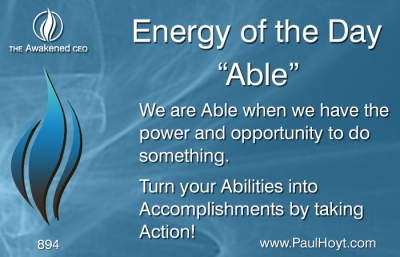 Paul Hoyt Energy of the Day - Able 2016-05-03