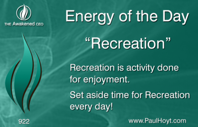 Paul Hoyt Energy of the Day - Recreation 2016-05-31
