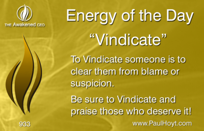 Paul Hoyt Energy of the Day - Vindicate 2016-06-11