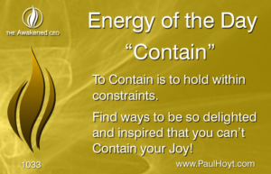 Paul Hoyt Energy of the Day - Contain 2016-09-19