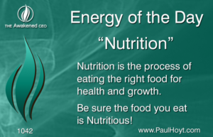 Paul Hoyt Energy of the Day - Nutrition 2016-09-28