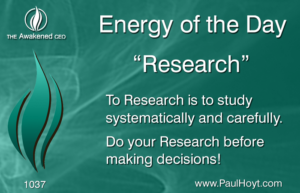Paul Hoyt Energy of the Day - Research 2016-09-23