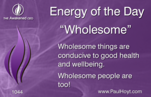 Paul Hoyt Energy of the Day - Wholesome 2016-09-30