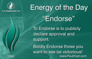 Paul Hoyt Energy of the Day - Endorse 2016-10-03