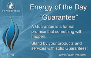 Paul Hoyt Energy of the Day - Guarantee 2016-10-25