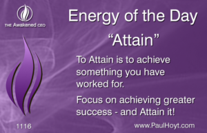 Paul Hoyt Energy of the Day - Attain 2016-12-10
