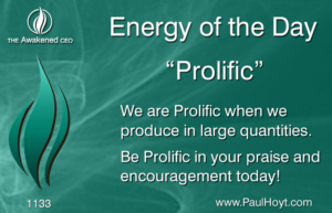 Paul Hoyt Energy of the Day - Prolific 2016-12-27