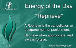 Paul Hoyt Energy of the Day - Reprieve 2016-12-13