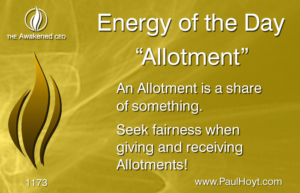 Paul Hoyt Energy of the Day - Allotment 2017-02-05