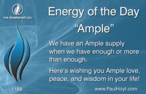 Paul Hoyt Energy of the Day - Ample 2017-02-21