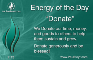 Paul Hoyt Energy of the Day - Donate 2017-02-10