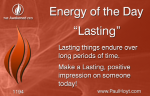 Paul Hoyt Energy of the Day - Lasting 2017-02-26