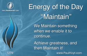 Paul Hoyt Energy of the Day - Maintain 2017-05-22