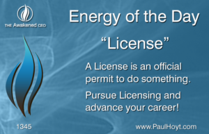 Paul Hoyt Energy of the Day - License 2017-07-27