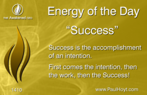 Paul Hoyt Energy of the Day - Success 2017-09-30