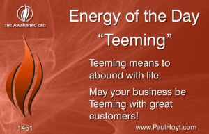 Paul Hoyt Energy of the Day - Teeming 2017-11-10